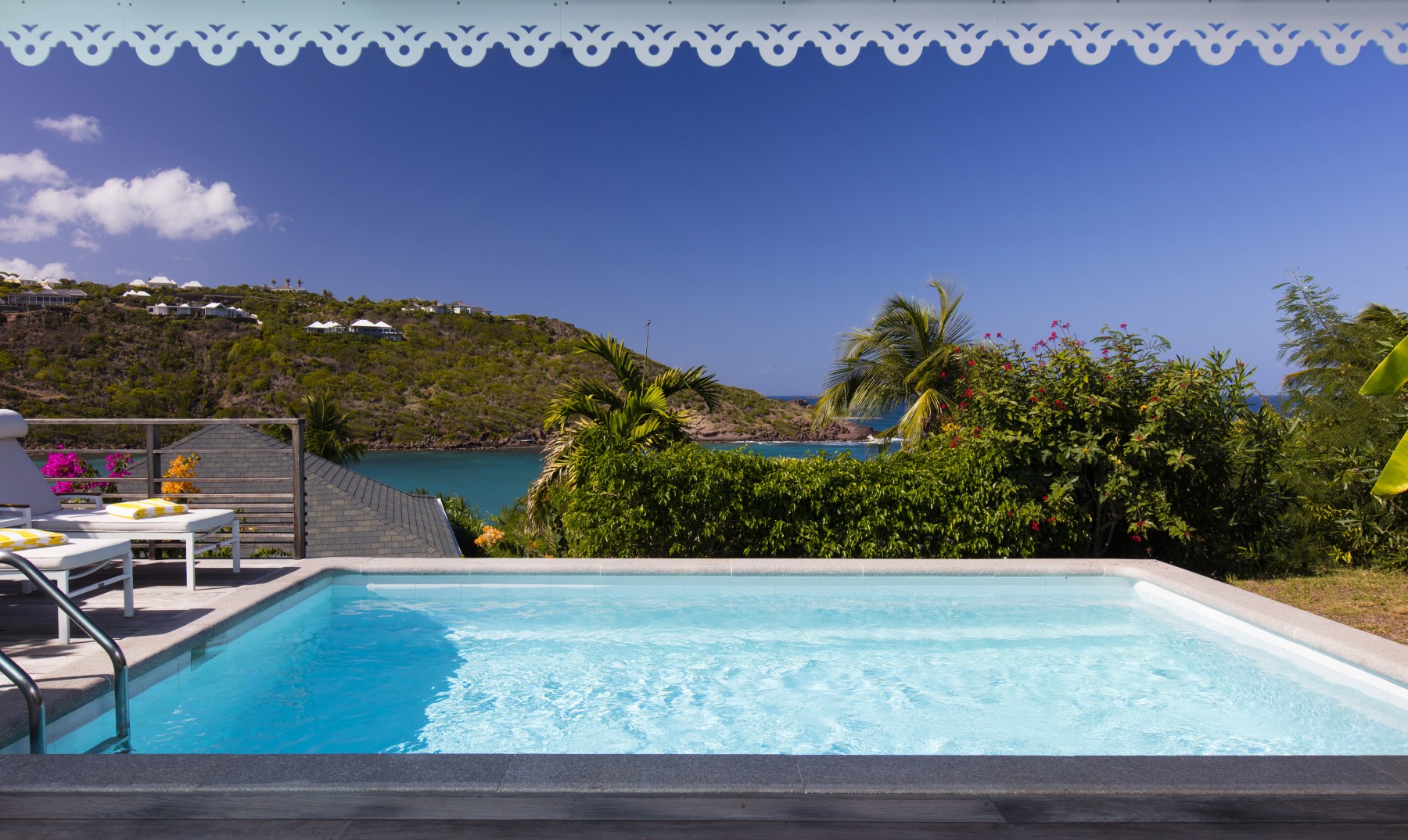Chambre Vue Baie Marigot avec piscine 